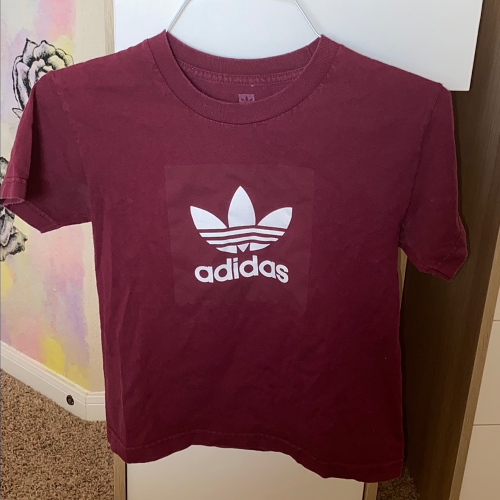 Maroon adidas top